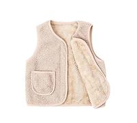 Teddy Fleece Weste Kinder Jungen Mädchen Ärmellos Fleecejacke V-Ausschnitt | Winterjacke Mädchen Jungen Leichte Teddyfleece Jacke Locker Weste Winter Warm Teddyweste Outdoor Plüschweste Übergangsjacke