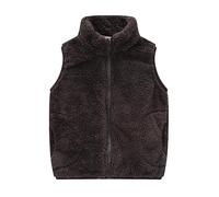 Teddy Fleece Weste Kleinkind Jungen Mädchen Fleecejacke Stehkragen Reißverschluss Teddyfleece Ärmellos Jacke Kurz Winter Warm Teddyweste Outdoor Winterjacke Plüschweste Übergangsjacke Pelzjacke