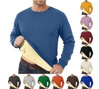 Teddy Fleecepullover Herren Warm Gefütterte Plüschpullover Große Größen Wattierter Sweatshirt Einfarbig Rundhals Pullover Autumn Winter Sweatpullover Männer Basic Winterpullover Gutschein Angebote