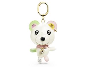 Teddy Handtaschen-Charm, Bär, Mehrfarbig, Goldlegierungsschicht OS