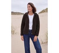 Teddy-Jacke mit Kapuze in Unifarbe