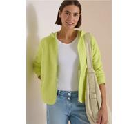 Cardigan CECIL, Damen, Gr. M (40), grün (citrin grün), Stoff, 100% Polyester, unifarben, comfort fit normal, ohne Ausschnitt, Bündchen, Strickjacken, mit Kapuze (18139441-M) citrin grün