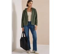 Teddy-Jacke mit Kapuze in Unifarbe