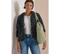 Teddy-Jacke mit Kapuze und Leo-Muster