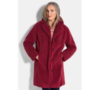 Winterjacke GOLDNER "Kuscheliger Teddymantel, Reverskragen", Damen, Gr. 48, orange (koralle), Obermaterial: 100% Polyester PES., Modisch, Jacken Winterjacke, Nahttaschen (16529155-48) koralle