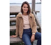 Kurzjacke CECIL, Damen, Gr. M (40), creamy mocha, Stoff, Oberstoff: 100% Polyester. Kapuze: 80% Polyester, 15% Viskose, 5% Elasthan. Futter: 100% Polyester, unifarben, comfort fit normal, ohne Ausschn
