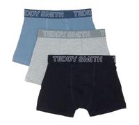 Teddy Smith 3 Boxershorts Schwarz/Blau/Grau, Herren, 1TS/52/15, Schwarz , S