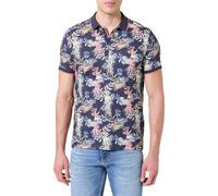 Teddy Smith Herren Pasy 2 MC Polohemd, Total Navy/Floral, L