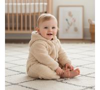 Teddy-Strampler Sand Newborn Winter | Little Dutch - 74/80