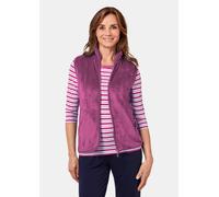 Kurzweste GOLDNER "Kurzgröße Teddy-Weste aus flauschigen Fleece", Damen, Gr. 21, lila (cyclam), Obermaterial: 100% Polyester PES., Westen, Ohne (45341114-21) cyclam