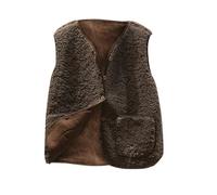 Teddy Weste Damen Ärmellos Teddyfleece Jacke Fleece Winterweste Winter Warme Fleeceweste Kurz Teddyjacke Plüsch Westen Einfarbig Damenwesten Casual Übergangsjacke Mantel Leicht Thermoweste Plüschweste