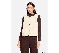 Trainingsleibchen CARTOON "Damen mit aufgesetzten Taschen", Damen, Gr. 46, beige (weiß swan), Obermaterial: 100% Polyester, figurumspielend normal, Rundhals, Shirts (30869733-46) weiß swan