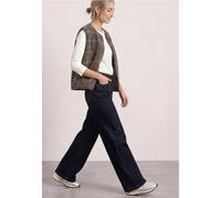 Cardigan STREET ONE, Damen, Gr. 38, braun (silk braun), Stoff, 100% Polyester, kariert, comfort fit normal, Rundhals, normaler Saum, Strickjacken, mit Rundhalsausschnitt (16561809-38) silk braun