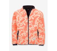 Teddyfleecejacke mit Reißverschlusstaschen Kinder LYNGDAL TROLLKIDS, Übergangsjacke orange Gr. 98/104