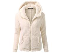 Teddyjacke Damen, Wintermantel Damen Warm, Teddyfleece Jacke Damen Teddy Mantel Fleecejacke Lang Winterjacke Teddyjacke Fleecepullover Mit Kapuze - Winter Outfit Warm Pullover Sherpa Wintermantel