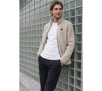 Fellimitatjacke STREET ONE MEN, Herren, Gr. XL (44), beige (antique beige), Plüsch;Stoff, 100% Polyester, unifarben, comfort fit normal, hoch geschlossener Ausschnitt, Bündchen, Jacken, in Unifarbe (6