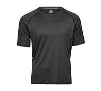 Tee Jays Cool Dry Herren T-Shirt, Kurzarm (2XL) (Schwarz meliert)