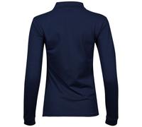 TEE JAYS Cotton Classics-18.0146 Damen Luxus Piqué Stretch Polo langarm Gr. 3XL navy