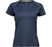 TJ7021 Tee Jays Damen schnelltrocknendes Sport T-Shirt Navy Melange XXL