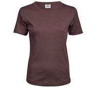 Tee Jays Damen Interlock T-Shirt, Rundhalsausschnitt, Kurzarm (XL) (Traube)