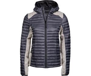 Tee Jays Damen Outdoor Crossover Jacke Winter-Jacke 9611 space grey/grey melange 3XL