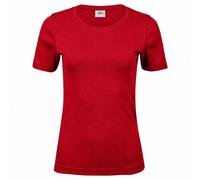 Tee Jays Damen-T-Shirt mit kurzen Ärmeln Interlock - Rot | L
