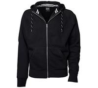 Tee Jays Herren Kapuzen-Sweatjacke 5435 mit Reißverschluss Schwarz S