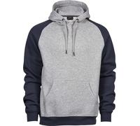 Tee Jays Two-Tone Hooded Sweatshirt M heathergrey/navy