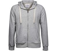 Tee Jays Herren Kapuzenjacke 'Urban' Sweatjacke 5402 heather grey S