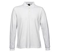 Tee Jays Herren Luxury Stretch Longsleeve/Polo-Shirt, Langarm (L) (WeiÃŸ)