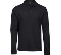 Tee Jays Herren Luxus Stretch Piqué Polo langarm 1406 black XXL