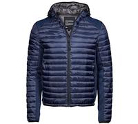 Tee Jays Herren Winterjacke Aspen Crossover 9610 – winddicht mit Kapuze – Navy/Navy Melange XL
