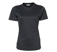 Tee Jays Interlock-T-Shirt für Damen Gr. XL, dunkelgrau