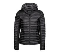 TEE JAYS LADIES HOODED OUTDOOR CROSSOVER 3XL BLACK/BLACK MELANGE