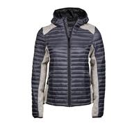 TEE JAYS LADIES HOODED OUTDOOR CROSSOVER S SPACE GREY/GREY MELANGE