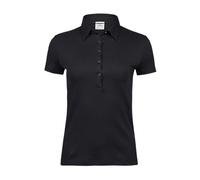 TEE JAYS LADIES PIMA COTTON POLO S BLACK