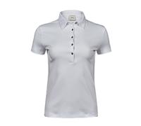TEE JAYS LADIES PIMA COTTON POLO S WHITE