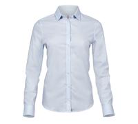 TEE JAYS LADIES STRETCH LUXURY SHIRT XS LIGHT BLUE