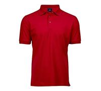 Tee Jays Herren Luxus Stretch Kurzarm Poloshirt, Rot, S