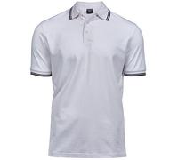 Tee Jays - Men´s Luxury Stripe Stretch Polo White - Gr. - XXL