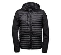 Tee Jays Mens Hooded Crossover Jacket, Größe:3XL, Farbe:Black/Black