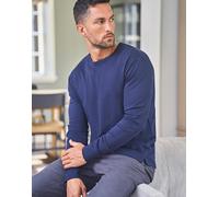 TeeJays Herren Langarm Shirt Taillierter Schnitt geschnitten Rundhals Bio - Baumwolle bis 3XL Weiß XXL (2XL)