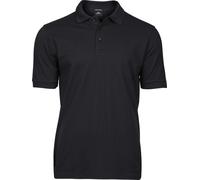 Tee Jays Herren Polo 1405 – Luxus Piqué Stretch, schwer – Schwarz M