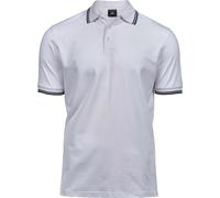 Tee Jays Schweres Herren Stretch Piqué Polo 1407 white/navy S