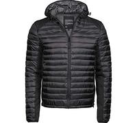 Tee Jays - Steppjacke mit Kapuze Crossover für Jungen und Herren, Schwarz meliert., XXXL