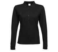 Tee Jays - Women´s Luxury Stretch Long Sleeve Polo Black - Gr. - L