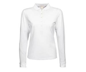 Tee Jays - Women´s Luxury Stretch Long Sleeve Polo White - Gr. - XXL