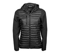 TEE JAYS WOMENS HOODED CROSSOVER JACKET M BLACK/BLACK