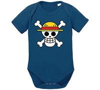 Tee Kiki Logo Straw Hat One Baby Strampler Piece Bio Baumwolle Body Jungen & Mädchen 0-12 Monate, Größe:56/0-2 Monate, Farbe:Dunkel Blau