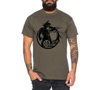 Tee Kiki Son Dragon - Herren T-Shirt Son Ruffy Luffy Naruto Saitama One Dragon Master Goku Ball Vegeta Turtle RoshPiece, S, Khaki